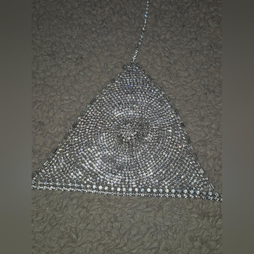 Express Vintage Silver Diamante Bra Like New - Picture 13 of 15